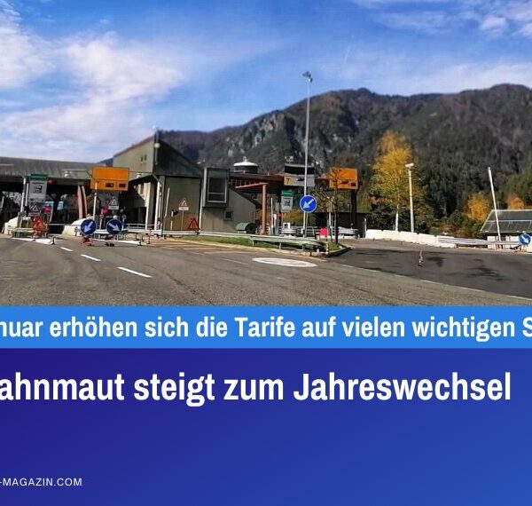Autobahnmaut steigt zum Jahreswechsel