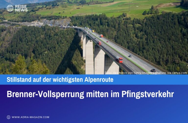 Brenner-Vollsperrung mitten im Pfingstverkehr
